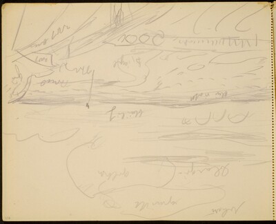 Meereslandschaft, Farbangaben (Seascape with Notations) [p. 116]