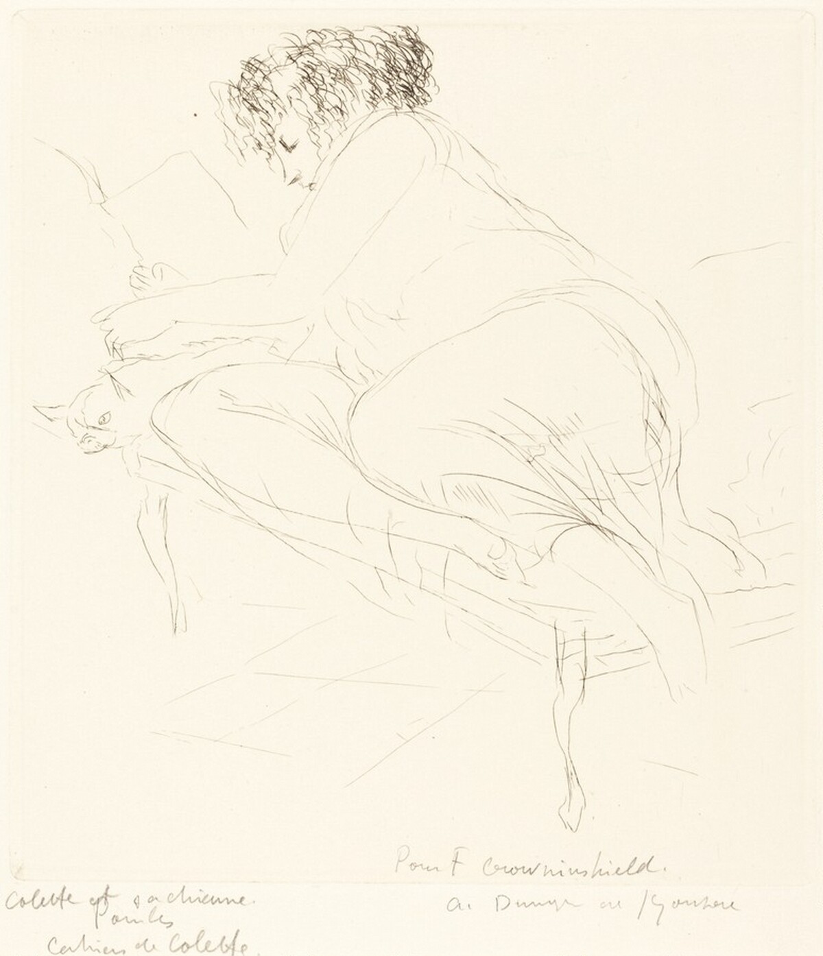 Colette et sa chienne (Colette and Her Dog) by André Dunoyer de Segonzac
