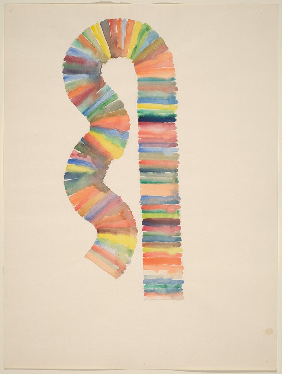 Stacked Color with Wavy and Straight Side by Richard Tuttle
