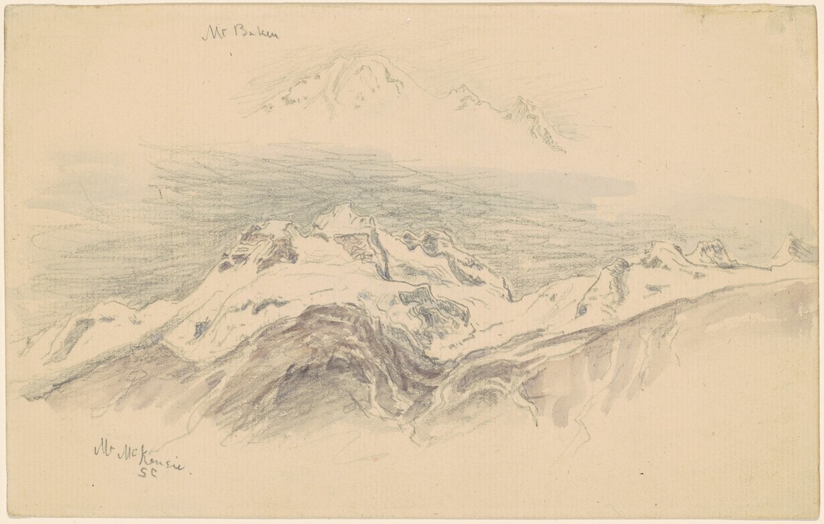 Mt. Baker and Mt. McKensie [recto] by Samuel Colman