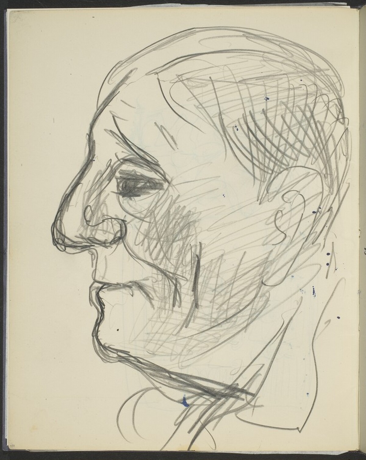 männliche Bildnisstudie (Male Profile) [p. 40] by Max Beckmann