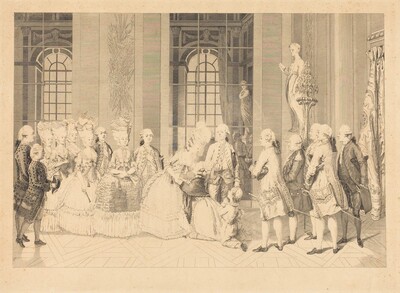 La Reine annonçant à Mme Bellegarde, des Juges, et la liberté de son mari en mai 1777