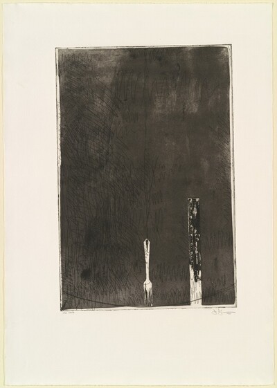 Untitled, Second State (Ruler and Fork) [state proof of 3rd state]