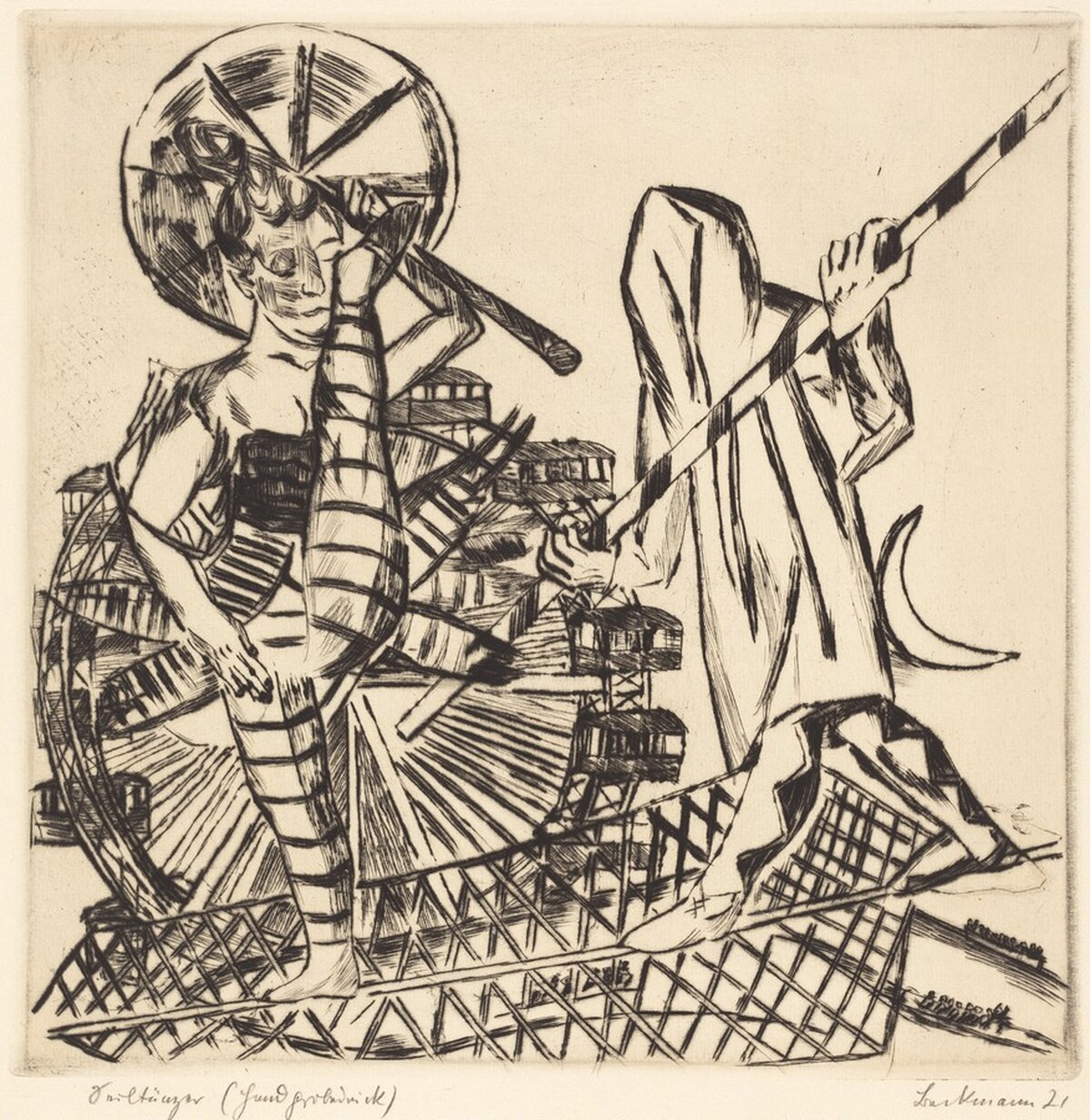 The Tight Rope Walkers (Die Seiltänzer) by Max Beckmann