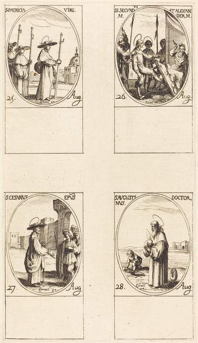 St. Patricia; Sts. Secundus and Alexander; St. Cesarius; St. Augustine