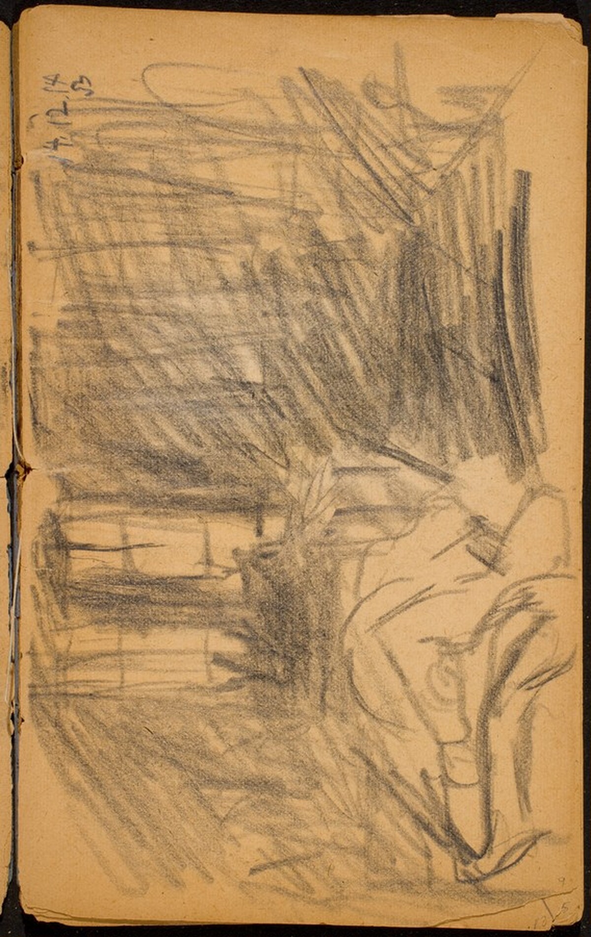Interieur mit Liegendem (Interior with Reclining Figure) [p. 9] by Max Beckmann