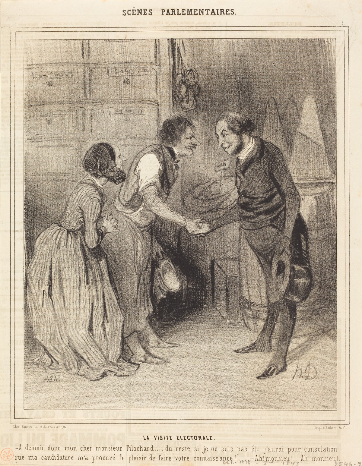 La Visite électorale by Honoré Daumier