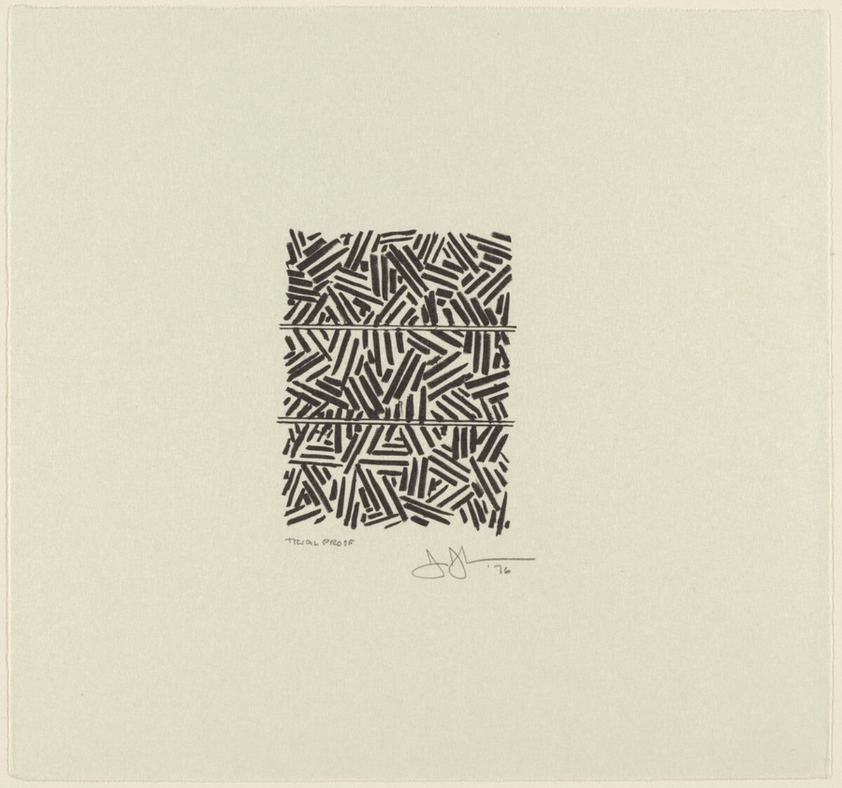 Bookplate for David Grainger Whitney [trial proof] by Jasper Johns