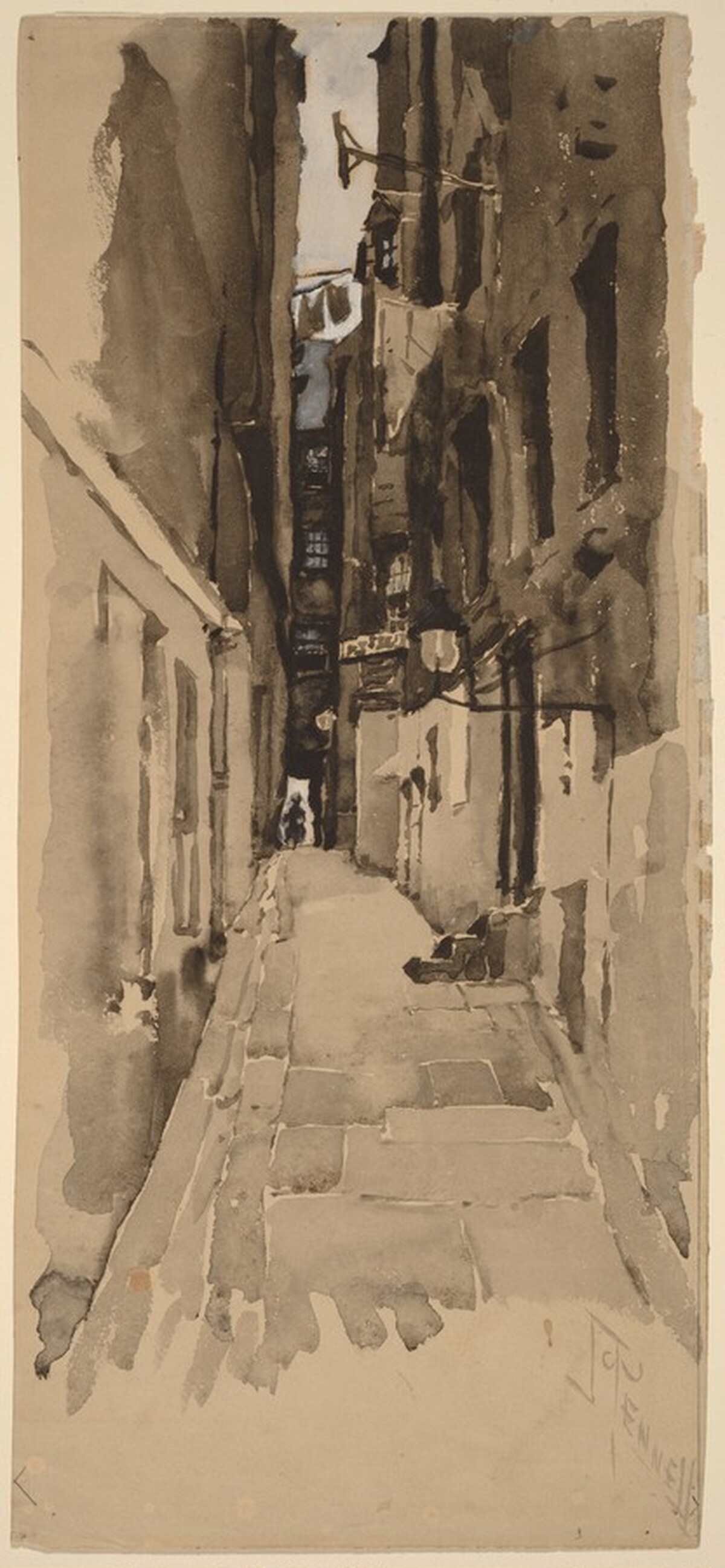Narrow Walkway, London by Joseph Pennell
