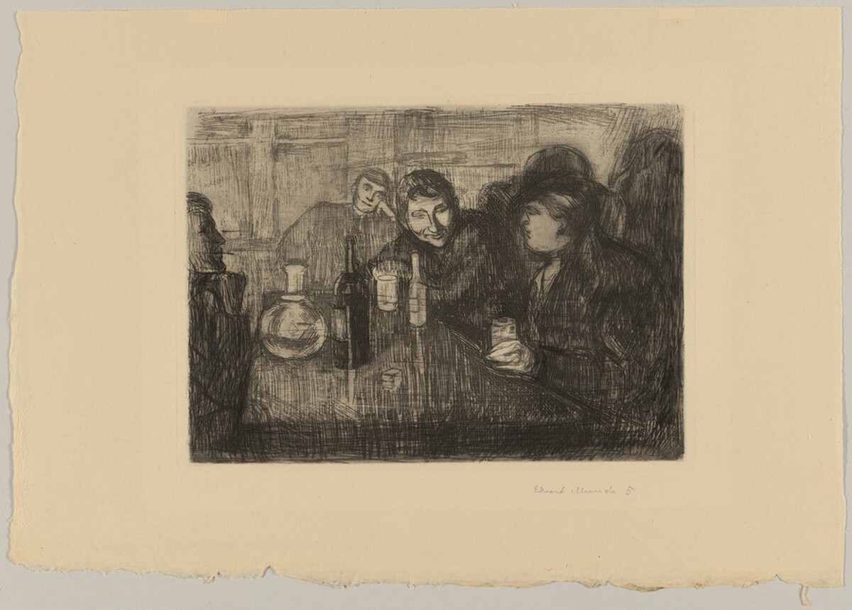 Kristiania Bohemians I (Kristiania-Boheme I) by Edvard Munch