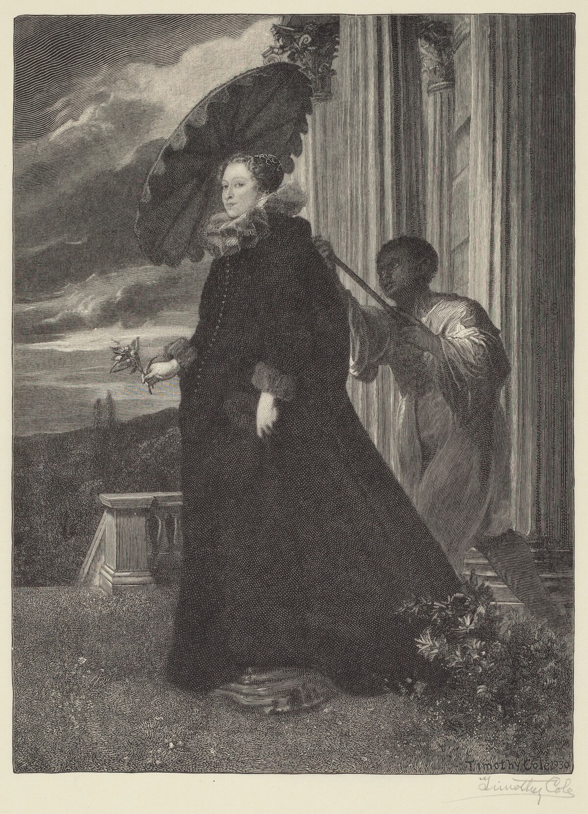 Elena Grimaldi by Timothy Cole after Sir Anthony van Dyck