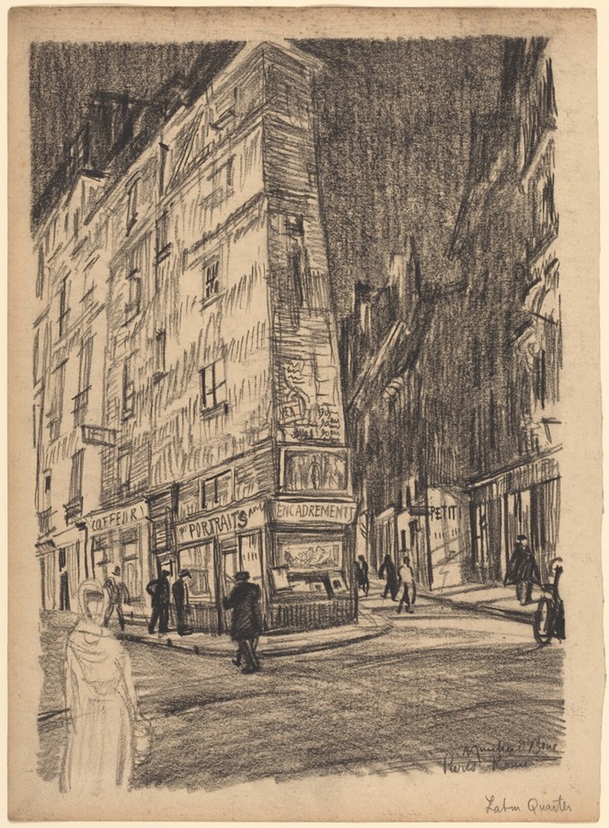 The Latin Quarter, Paris by Sir Muirhead Bone