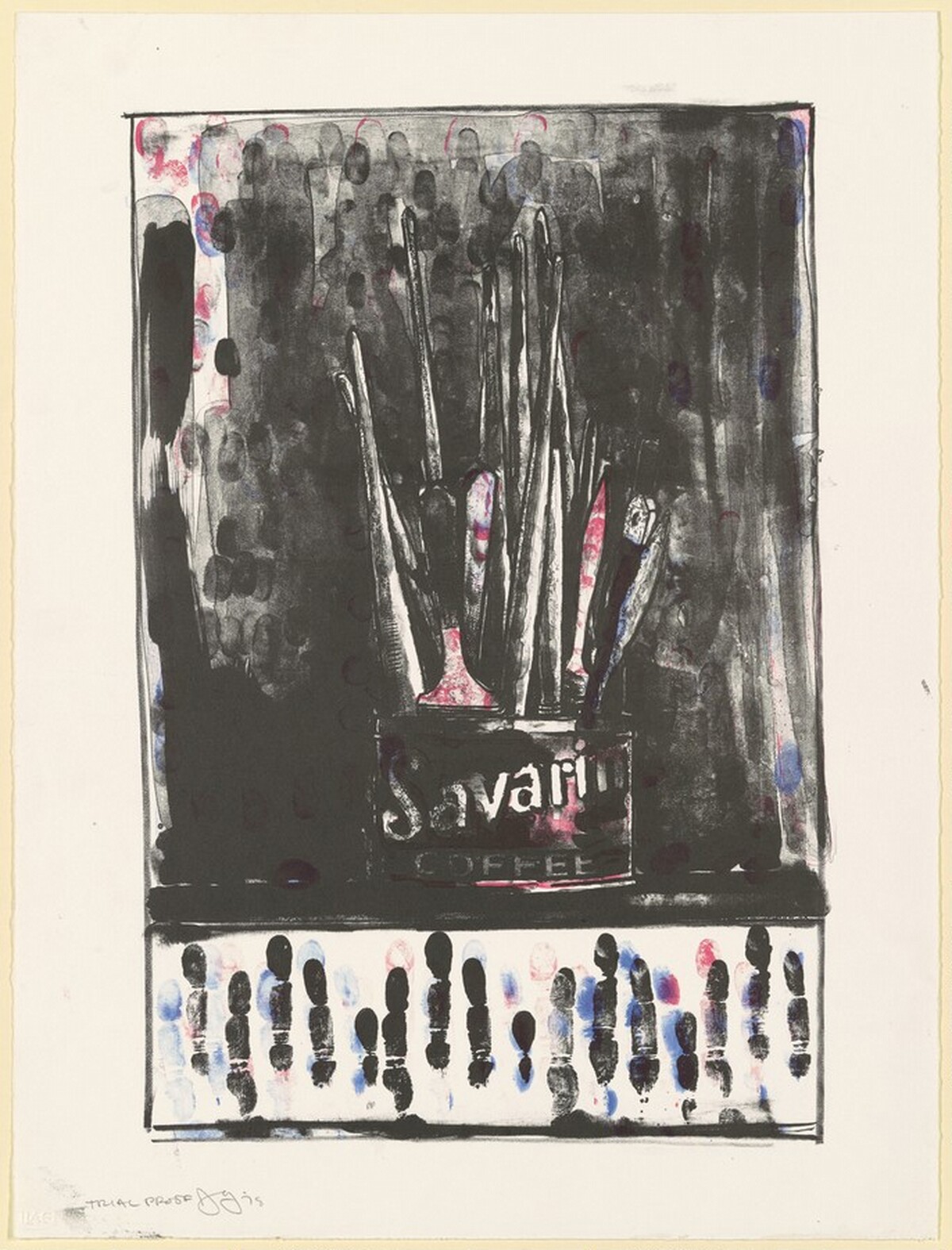 Savarin 3 (Red) [trial proof] by Jasper Johns