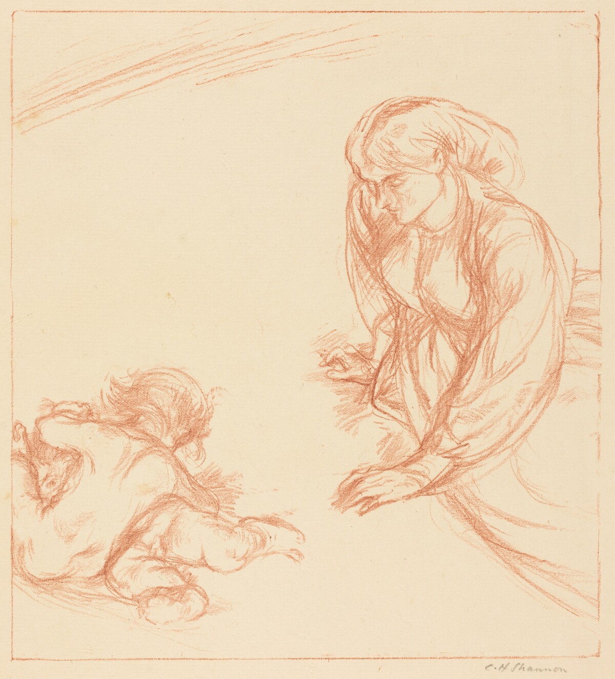 Mother and Children by Charles Hazelwood Shannon