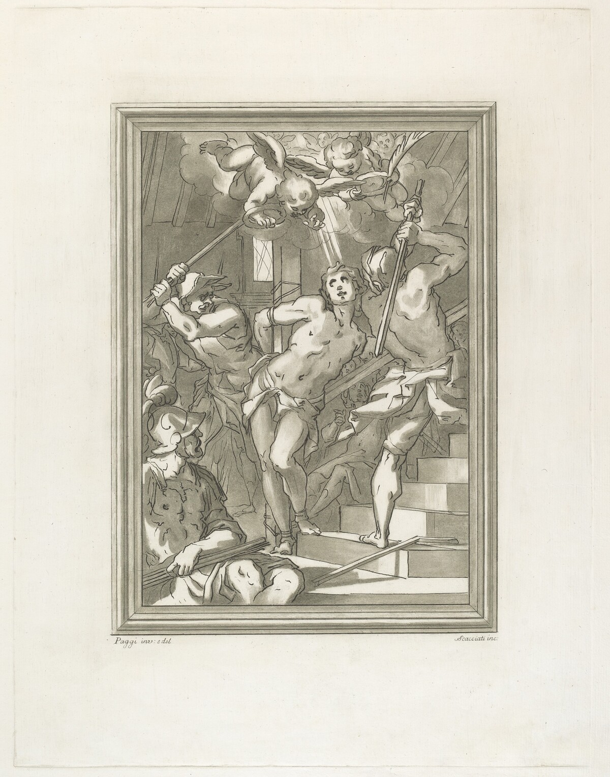 Flagellation of a Saint by Andrea Scacciati after Giovanni Battista Paggi