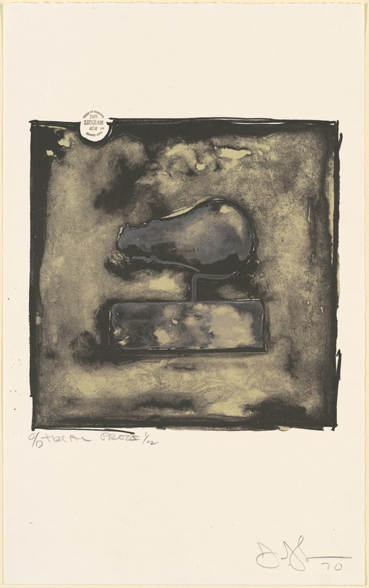 Light Bulb [trial proof C] by Jasper Johns