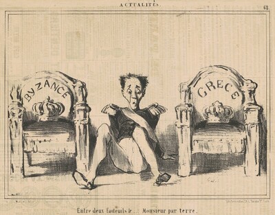 Entre deux fauteuils le ...monsieur par terre