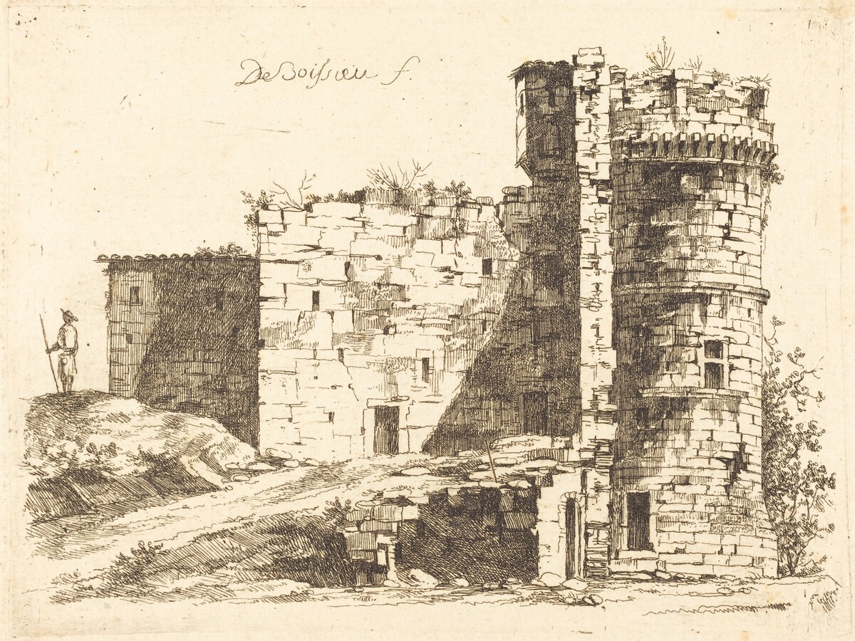 Ruins of the Château Saint-Chamond, Loire by Jean-Jacques de Boissieu