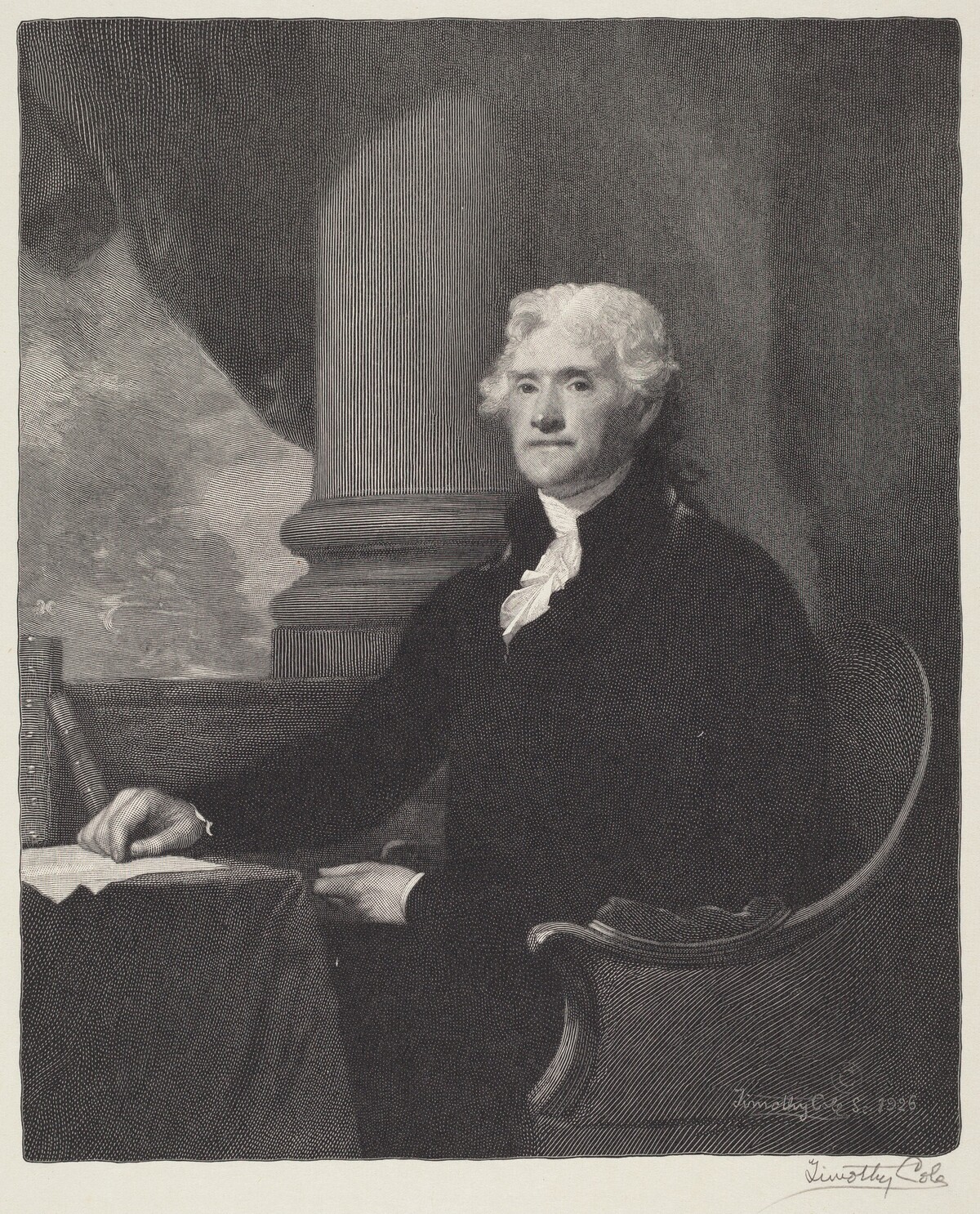 Thomas Jefferson by Timothy Cole after Gilbert Stuart
