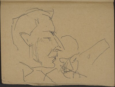 Zwei Männer, der vordere im Profil (Two Men, one in Profile) [p. 19]