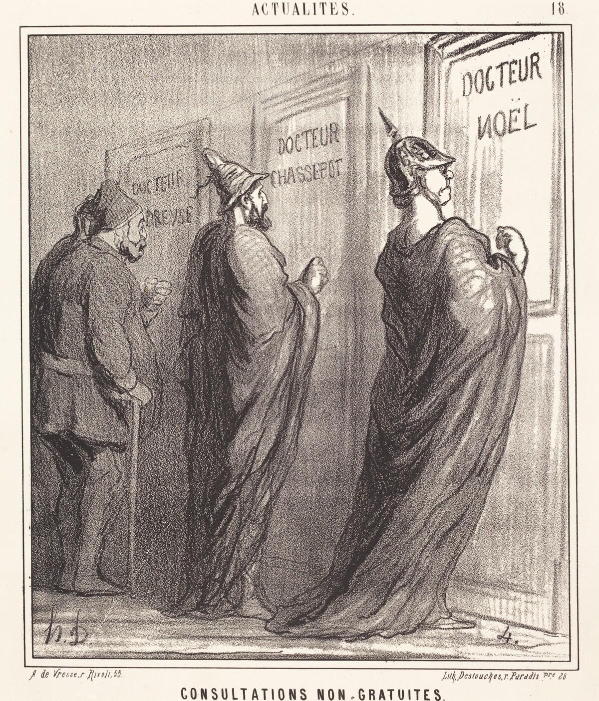 Consultations non gratuites by Honoré Daumier