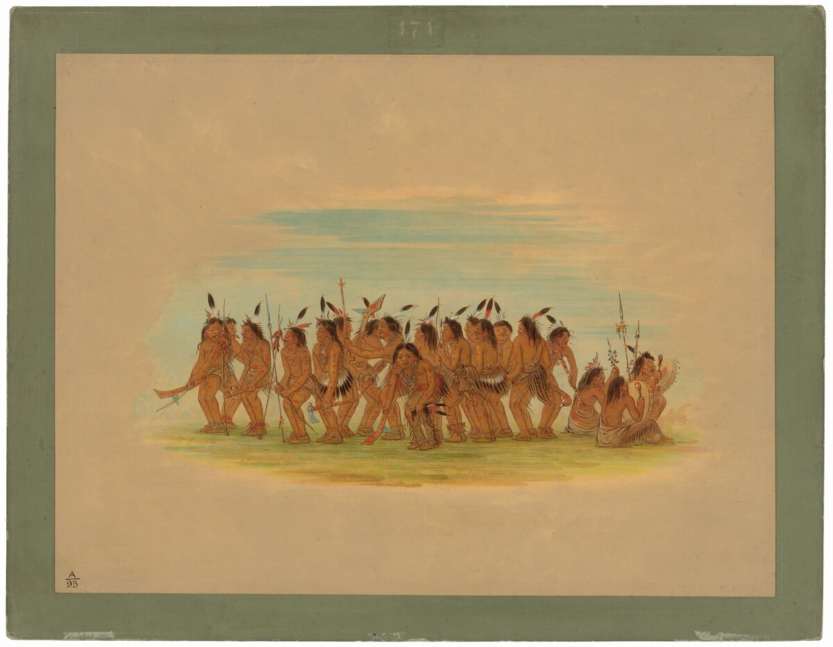 Dog Dance - Sioux by George Catlin