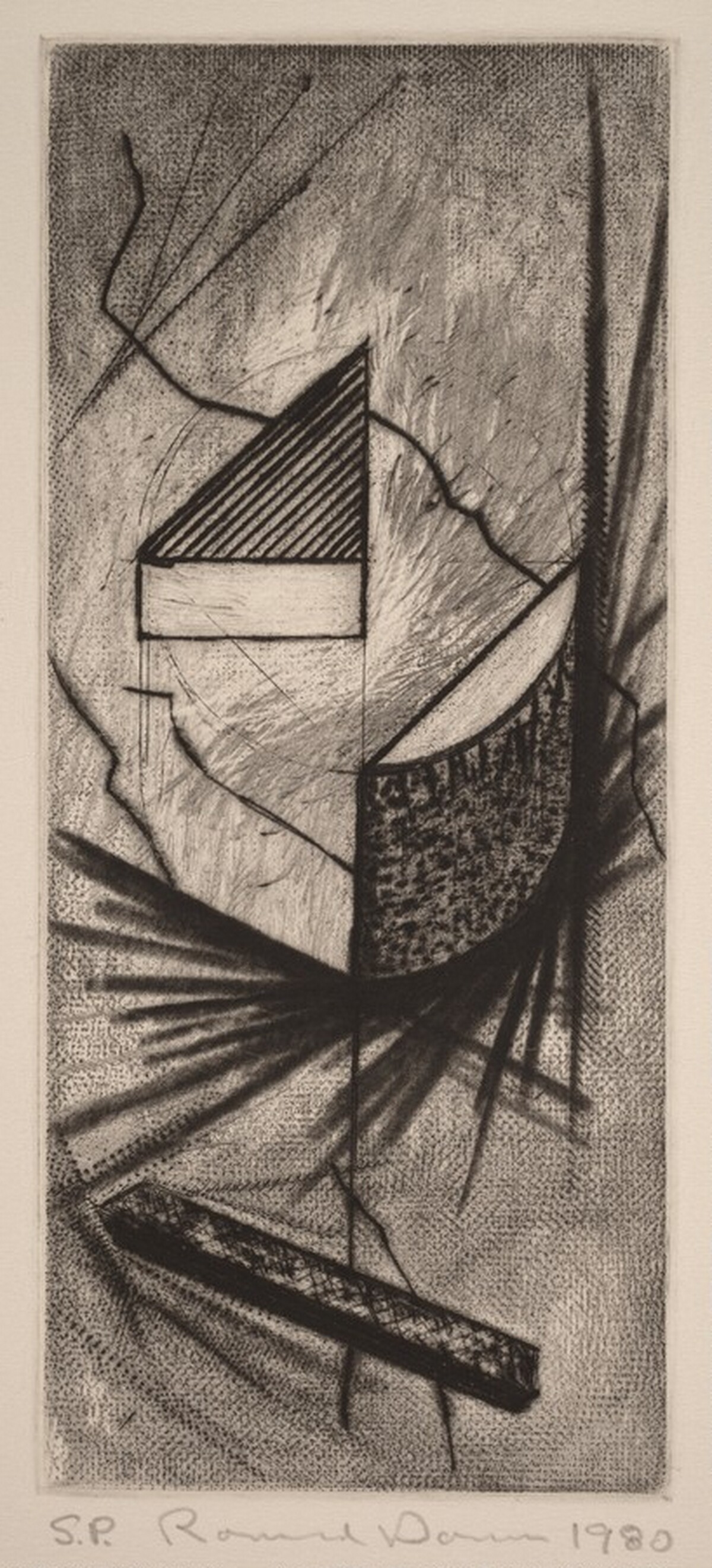 Drypoint Lambda [special proof] by Ronald Davis