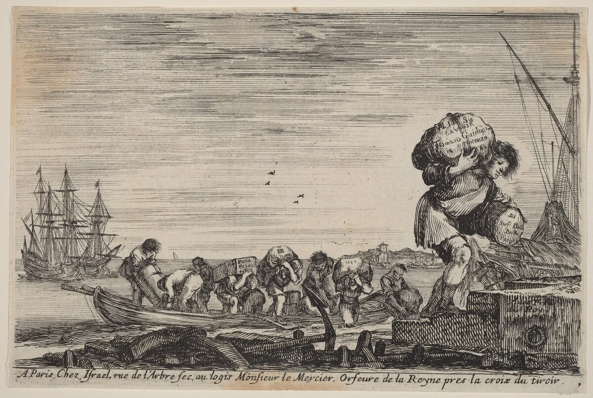Title Page for "Views of the Ports of the Sea" by Stefano Della Bella