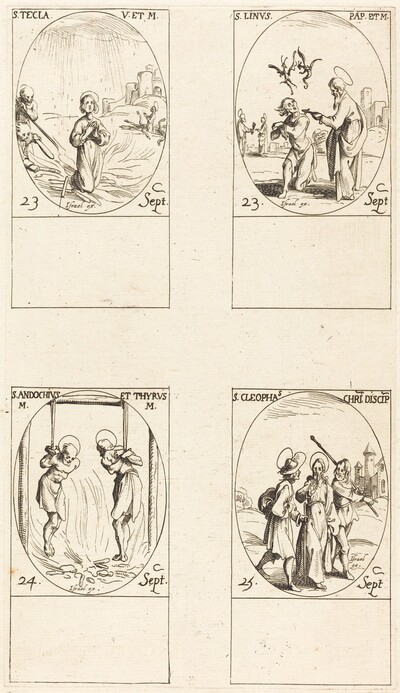 St. Thecla; St. Linus; Sts. Andochius and Thyrsus; St. Cleophas