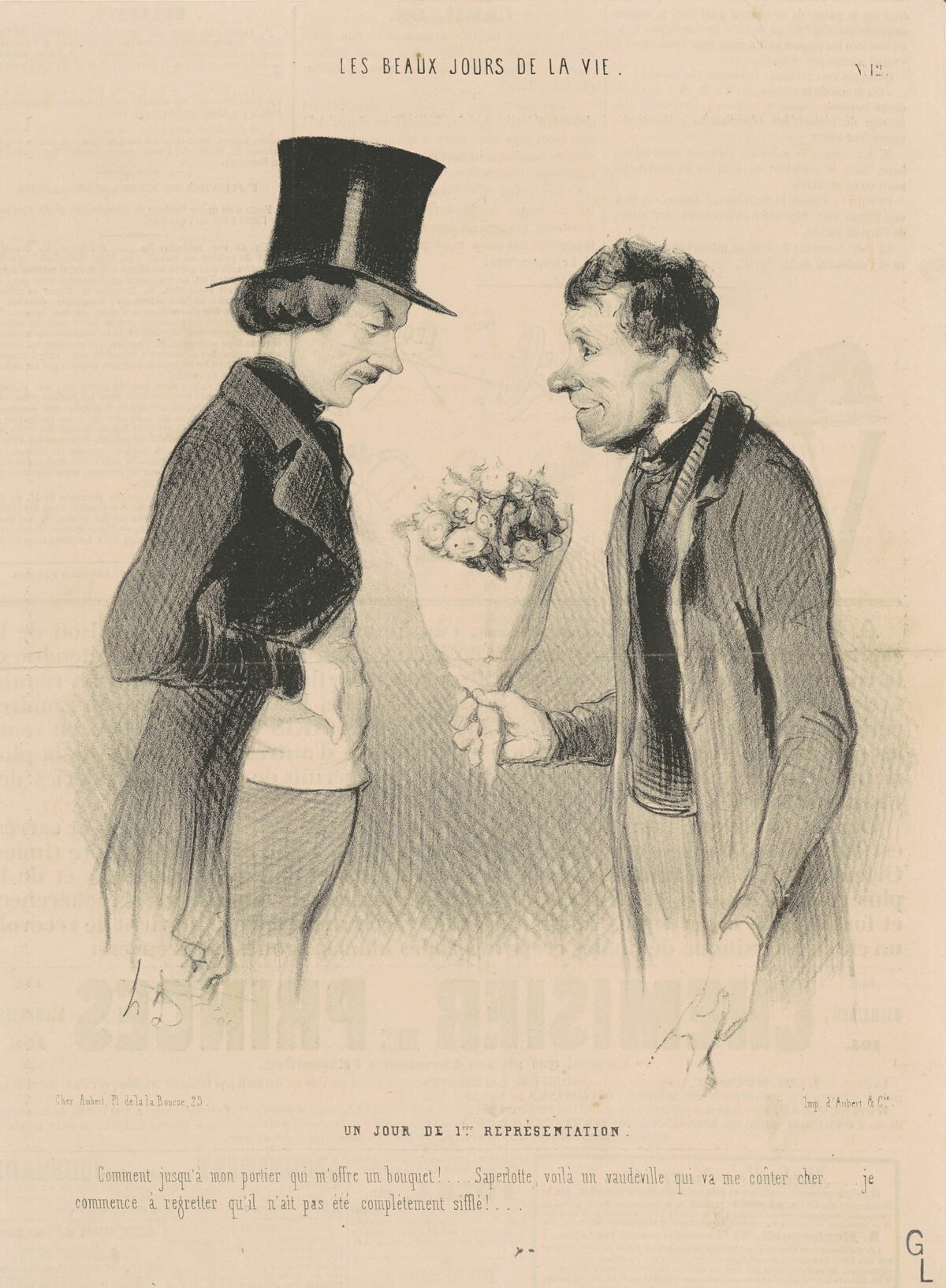 Un Jour de 1ère Représentation by Honoré Daumier