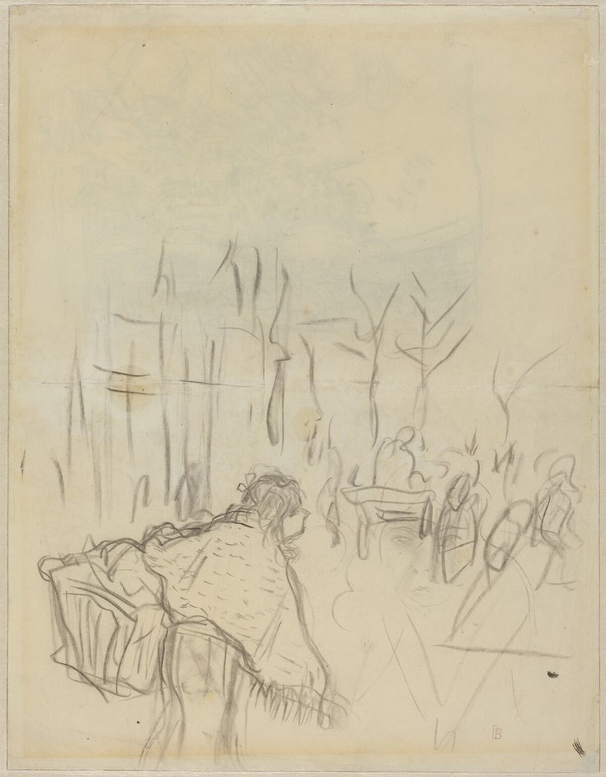 Study for "La blanchisseuse" (The Little Laundry Maid) by Pierre Bonnard