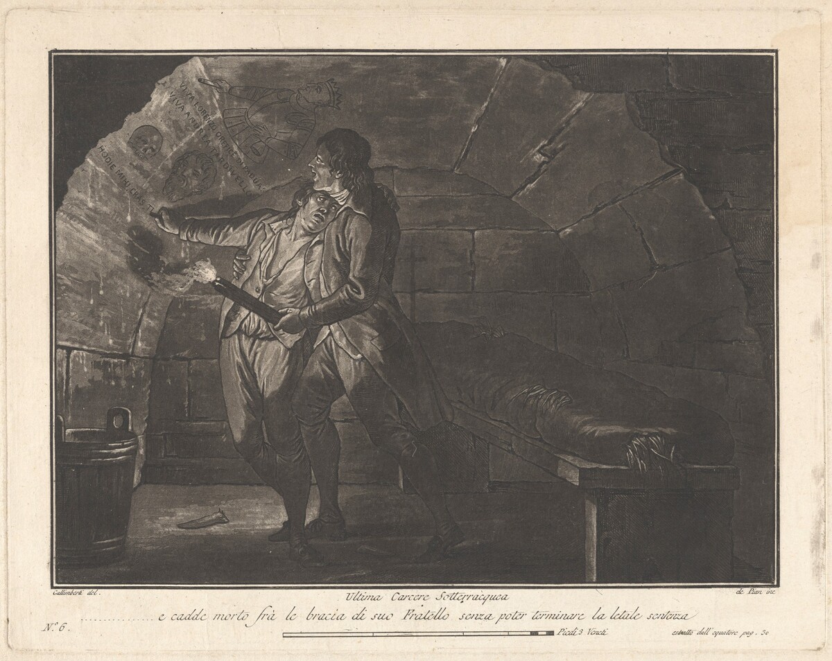 The Last Underground Prison: He Fell Dead into His Brother's Arms by Giovanni De Pian, after Francesco Galimberti
