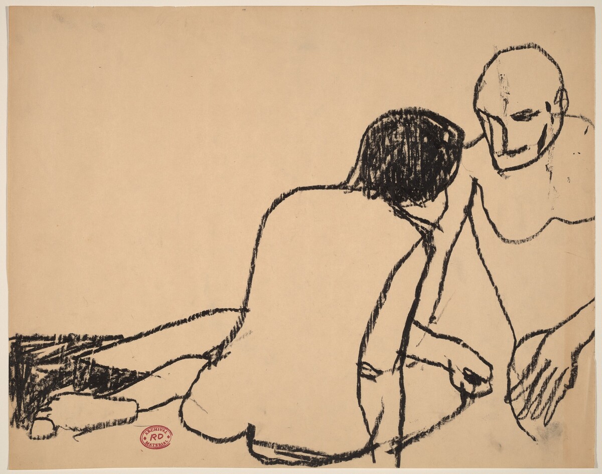 Untitled [seated couple] by Richard Diebenkorn
