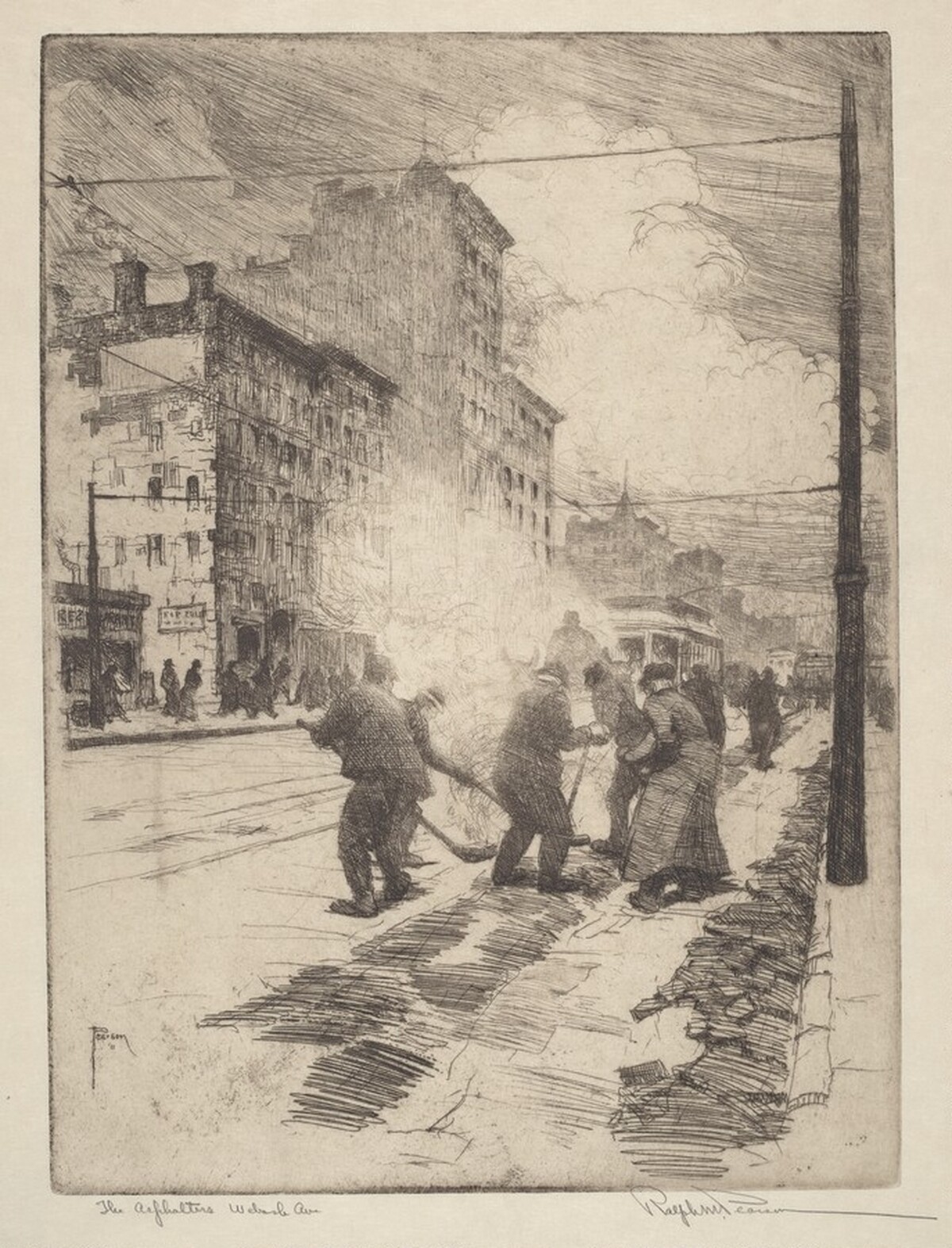 The Asphalters, Wabash Ave. by Ralph M. Pearson