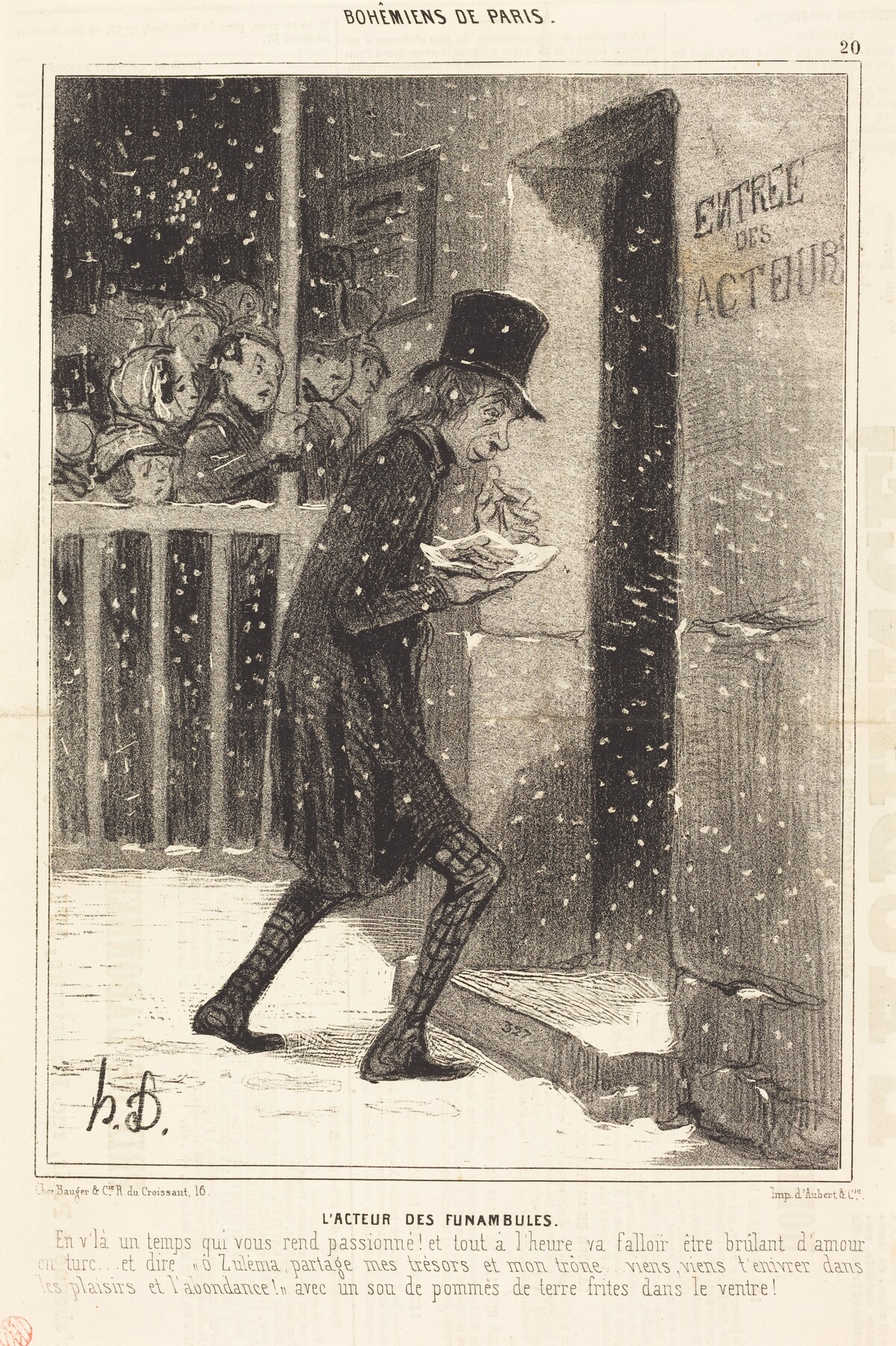 L'Acteur des Funambules by Honoré Daumier