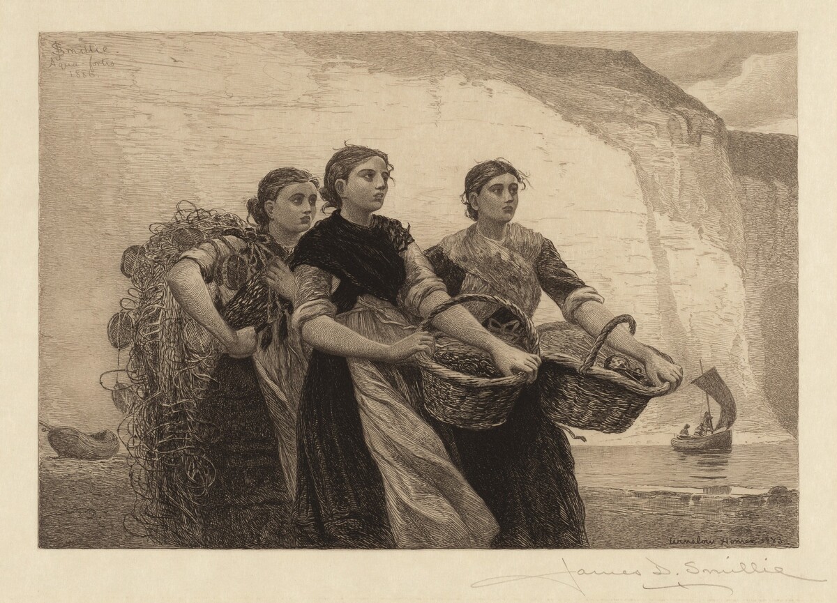 A Voice from the Cliffs by James David Smillie after Winslow Homer