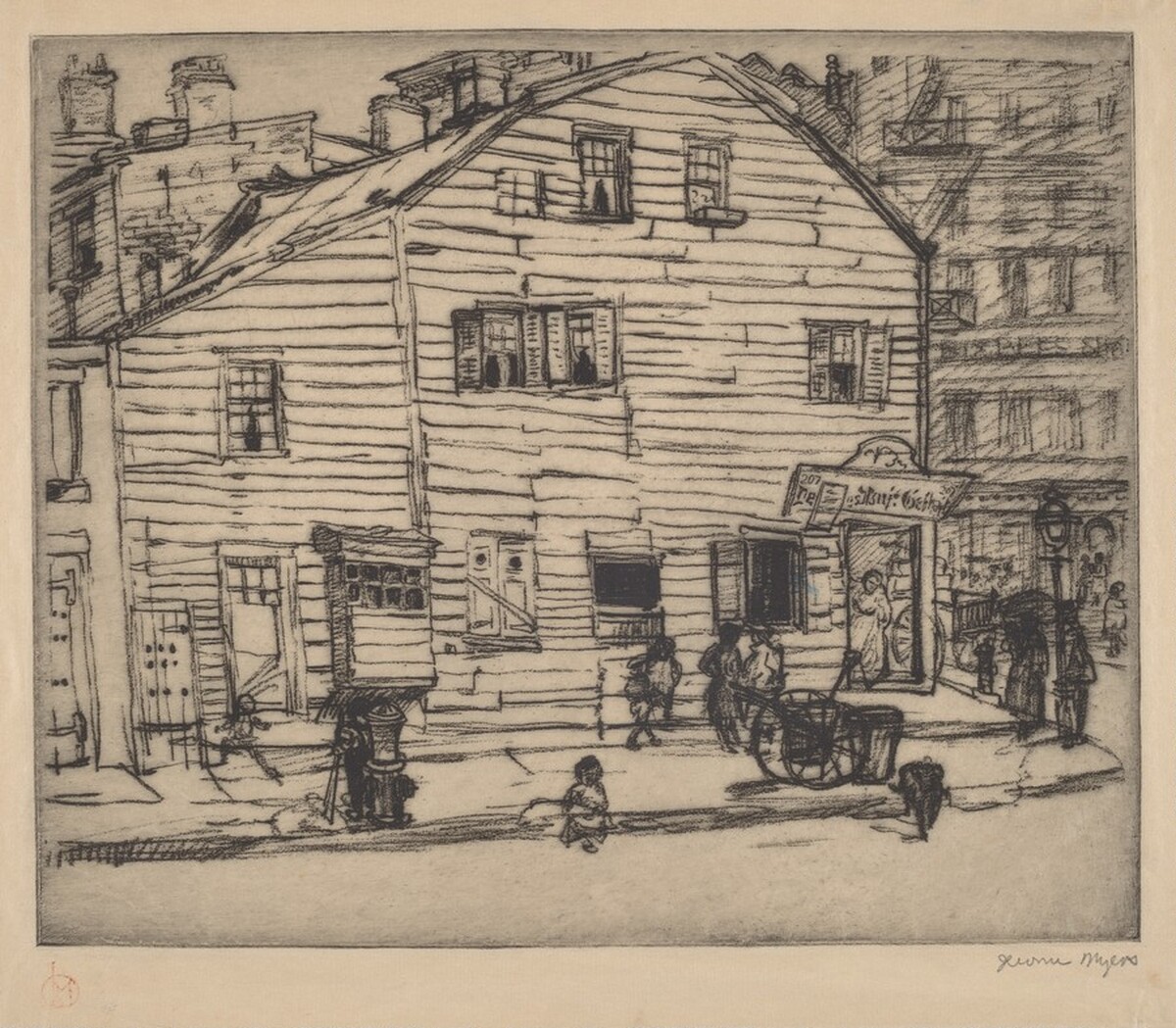 Greenwich Village, Street Scene by Jerome Myers