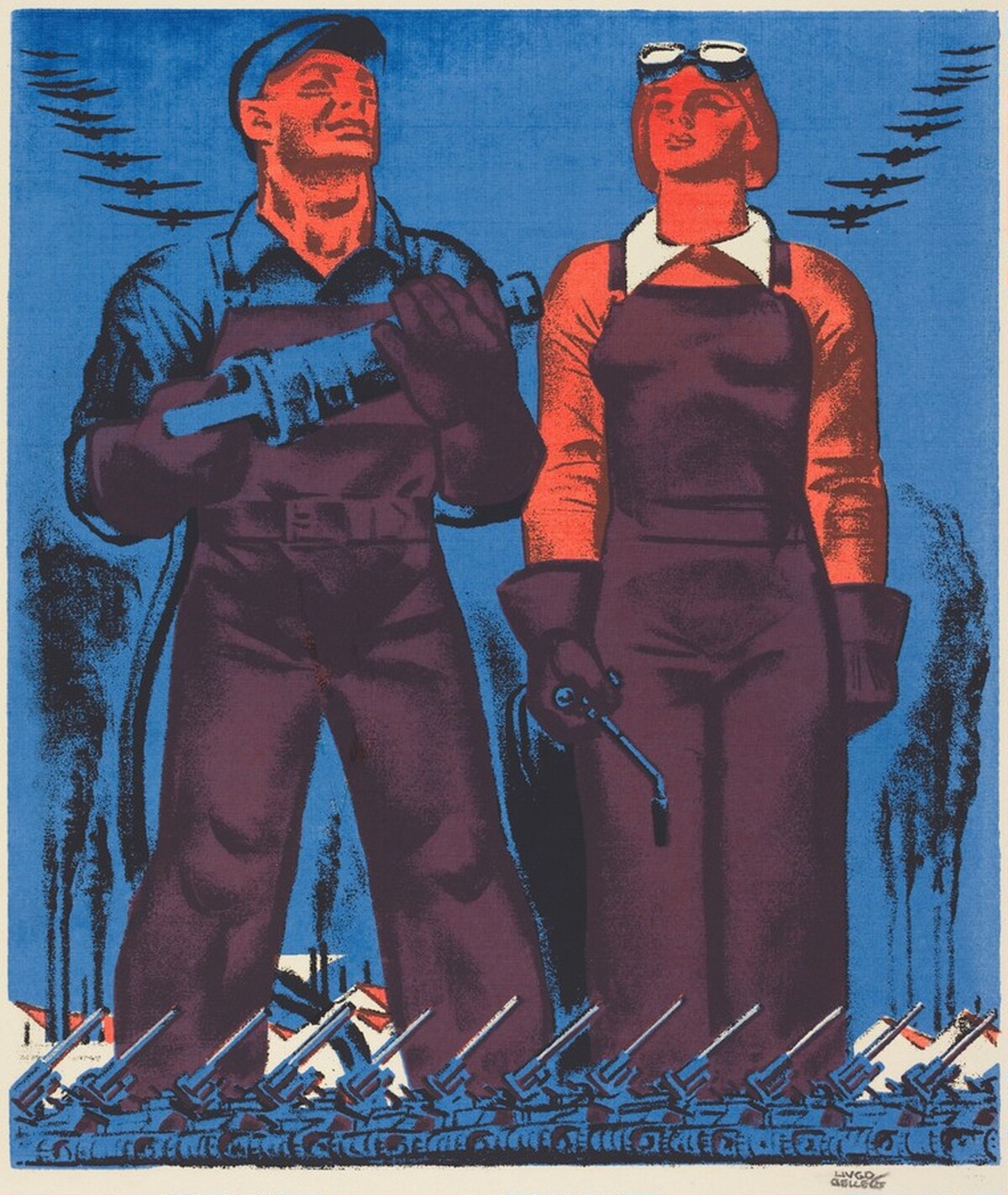 Winning the Battle of Production by Hugo Gellert