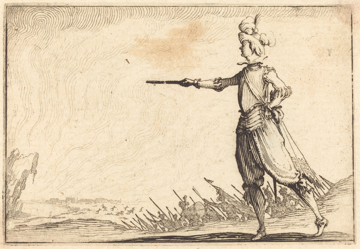 Military Commander on Foot by Jacques Callot