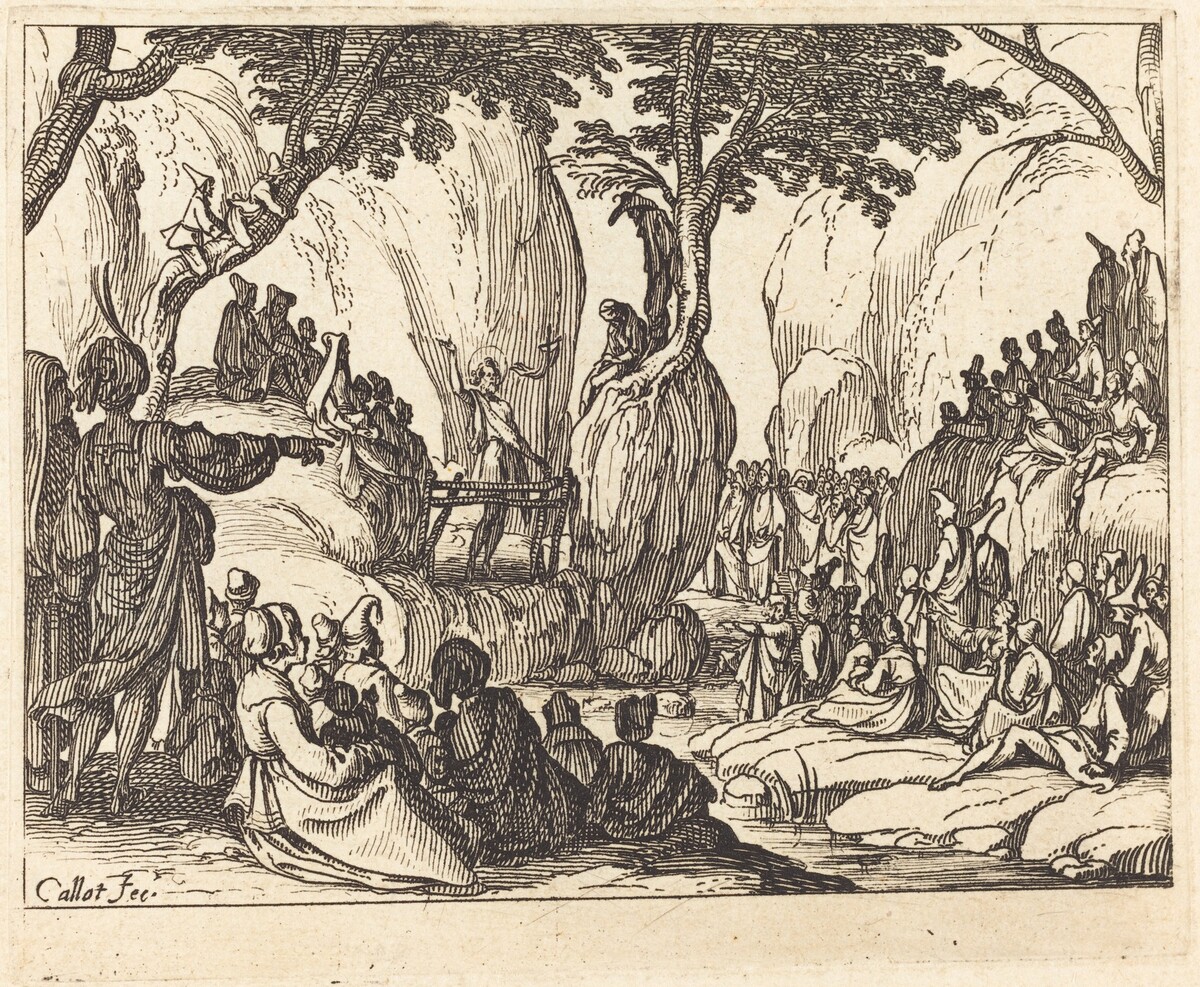 Saint John Preaching in the Desert by Jacques Callot