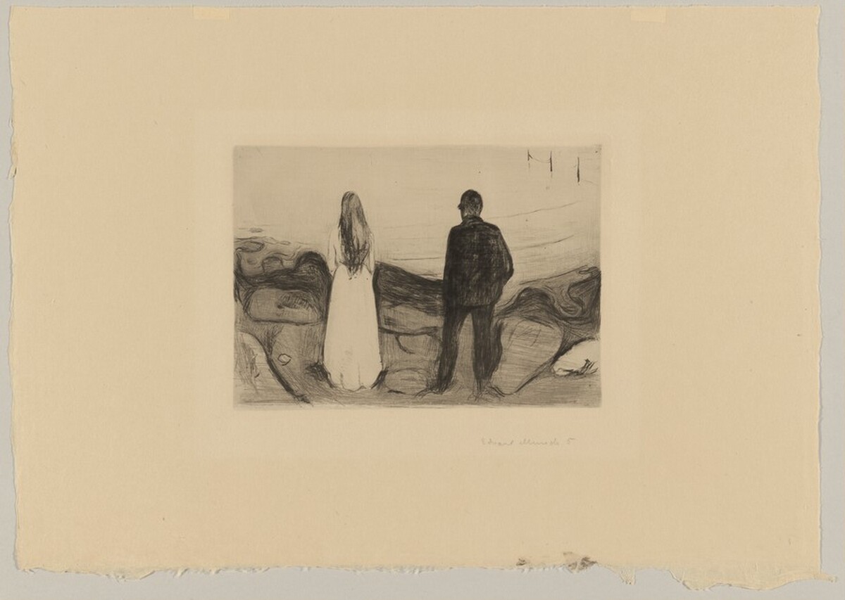 Two Human Beings. The Lonely Ones (To mennesker. De ensomme) by Edvard Munch