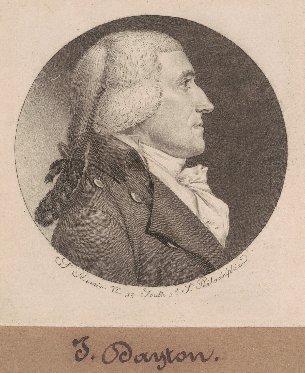 Jonathan Dayton by Charles B. J. Févret de Saint-Mémin