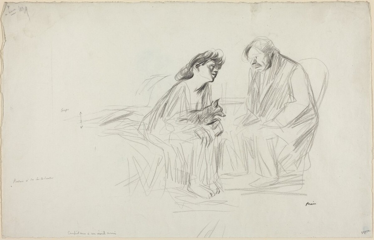 Confidences a un vieil ami by Jean-Louis Forain
