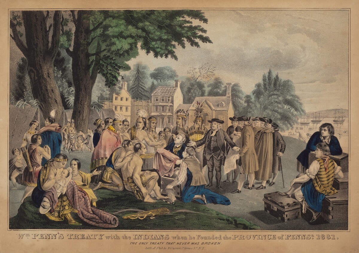 Wm. Penn's Treaty with the Indians When He Founded the Province of Pennsa. 1661: The Only Treaty That Never Was Broken by after Napoleon Sarony