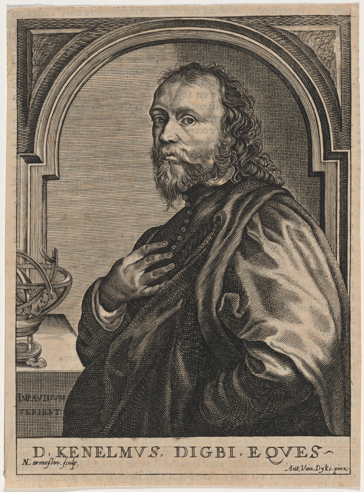 Sir Kenelm Digby, Author and Diplomatist by Nicolas de Larmessin IV after Sir Anthony van Dyck