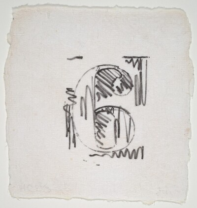 Small Figure 6 from 0-9 (Gray)
