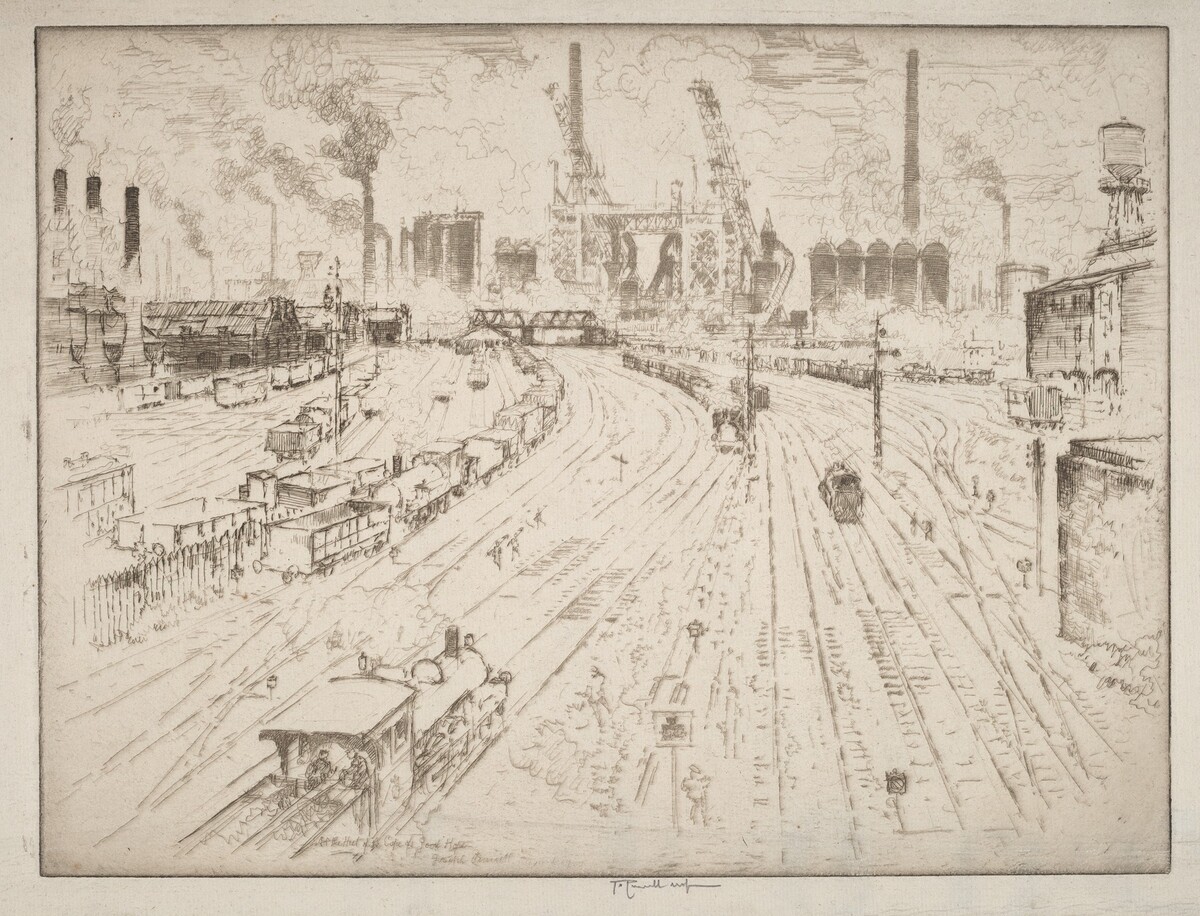 Tracks, Oberhausen by Joseph Pennell