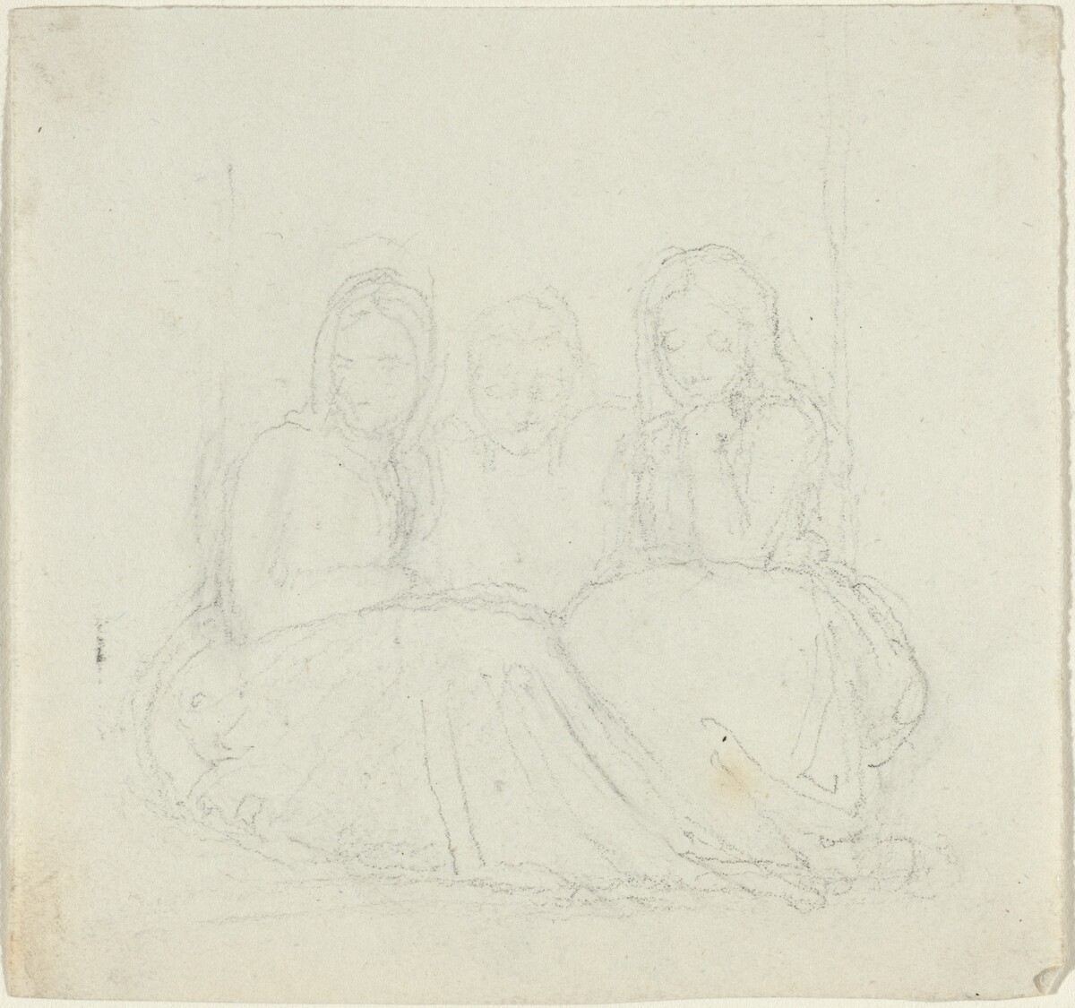 Three Seated Female Figures by John Flaxman