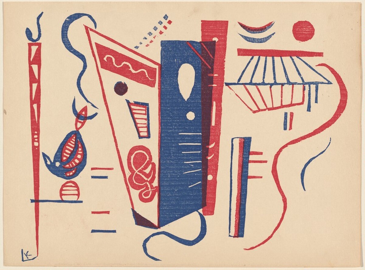 Composition in Red and Blue by Wassily Kandinsky