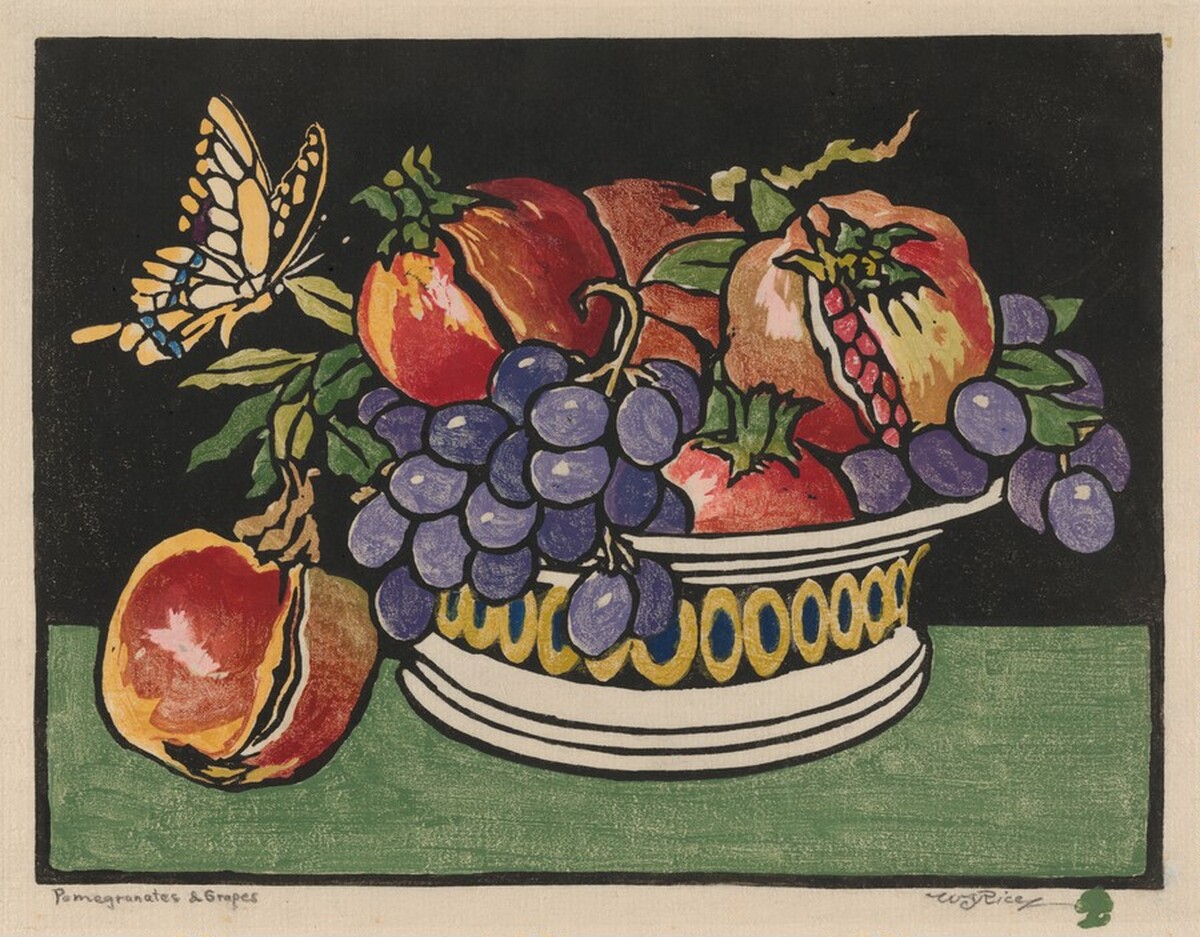 Pomegranates & Grapes by William S. Rice